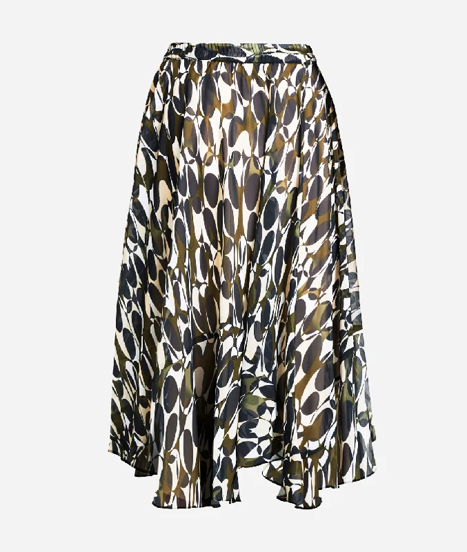 Skirt with print leather skirt sleek