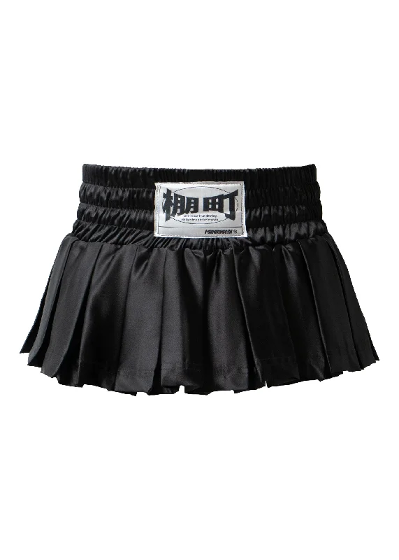 Tanamachi Miniskirt Box Black cashmere skirt plush