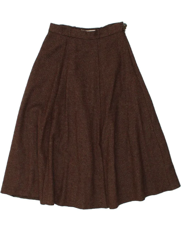 THE CLEVER SHEPHERD Womens Maxi Flared Skirt UK 16 Large W32  Brown lace skirt romantic