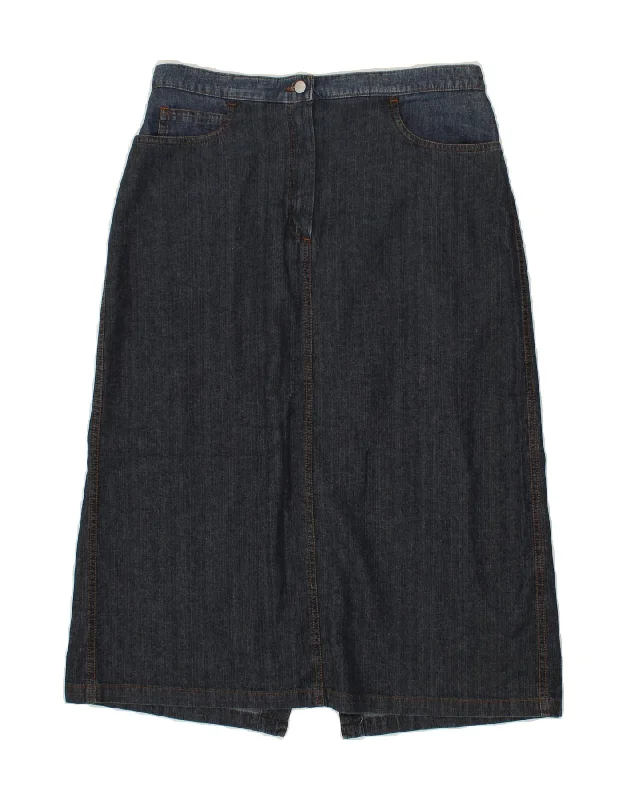 TRUSSARDI JEANS Womens Denim Skirt IT 46 Large W32 Navy Blue Cotton velvet skirt luxury TRUSSARDI JEANS Womens Denim Skirt IT 46 Large W32 Navy Blue Cotton velvet skirt luxury