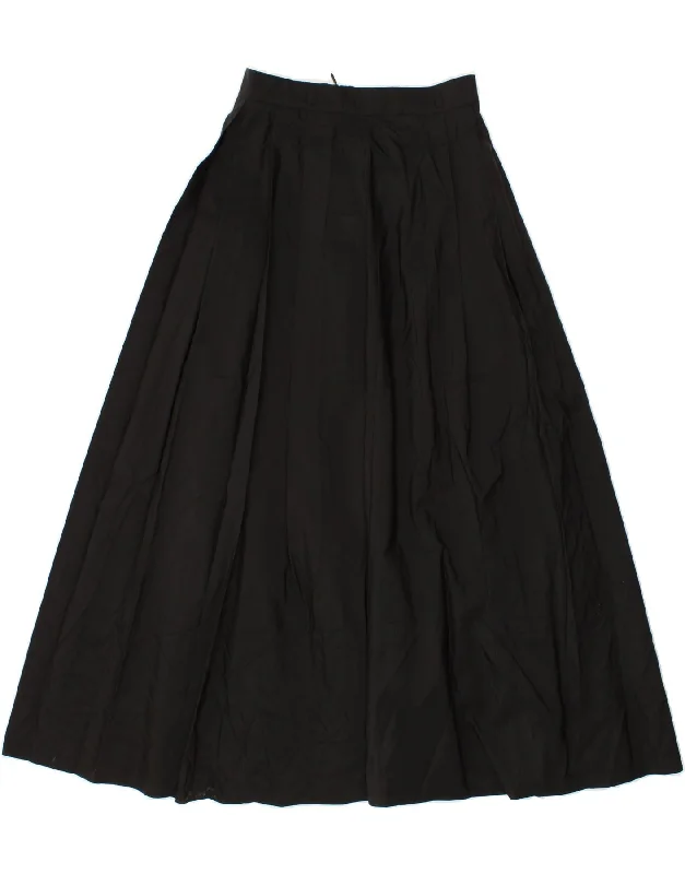 VERA MONT Womens High Waist Flared Skirt UK 12 Medium W28 Black Acetate athletic skirt fit