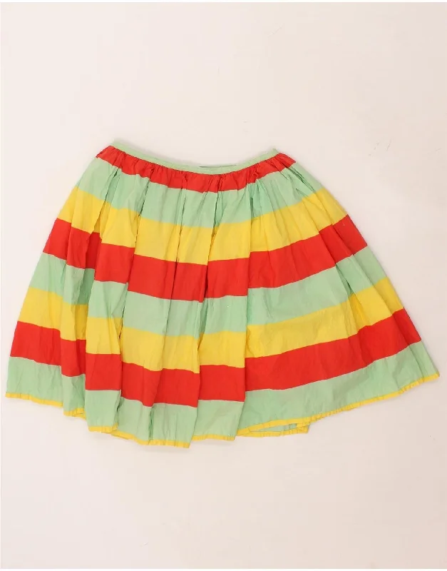 VINTAGE Womens A-Line Skirt IT 40 Small W28 Multicoloured Striped chiffon skirt delicate VINTAGE Womens A-Line Skirt IT 40 Small W28 Multicoloured Striped chiffon skirt delicate