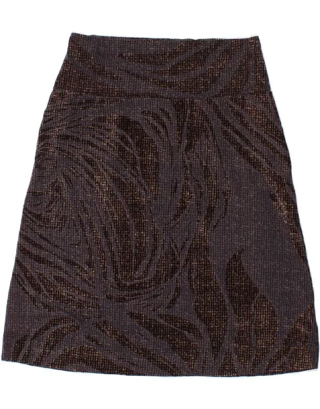 VINTAGE Womens Abstract Pattern A-Line Skirt IT 42 Medium W30 Navy Blue velvet skirt glossy VINTAGE Womens Abstract Pattern A-Line Skirt IT 42 Medium W30 Navy Blue velvet skirt glossy