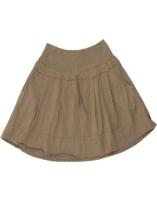VINTAGE Womens Circle Skirt W30  Medium Grey silk skirt elegant