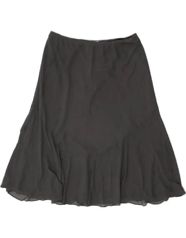 WINDSMOOR Womens A-Line Skirt UK 20 2XL W38 Grey Polyester lace skirt intricate