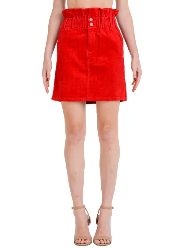 Women's Corduroy Mini Skirt (FWS1146) casual skirt length