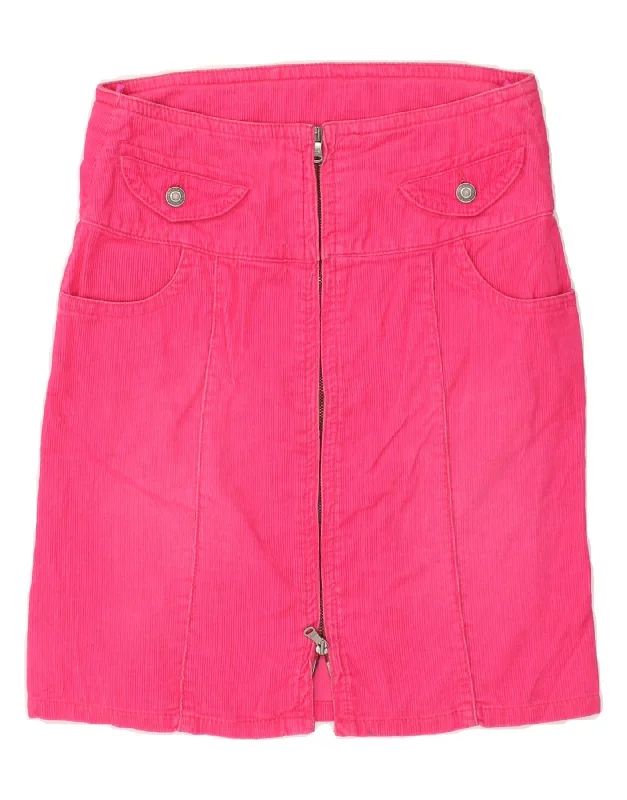 CALVIN KLEIN JEANS Womens Corduroy Skirt W28 Medium Pink a-line skirt cut