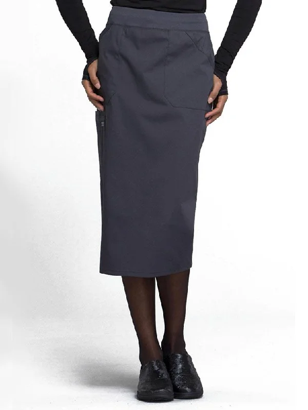 Cherokee Workwear Professionals Women's 30" Scrub Skirt | Pewter lace skirt romantic