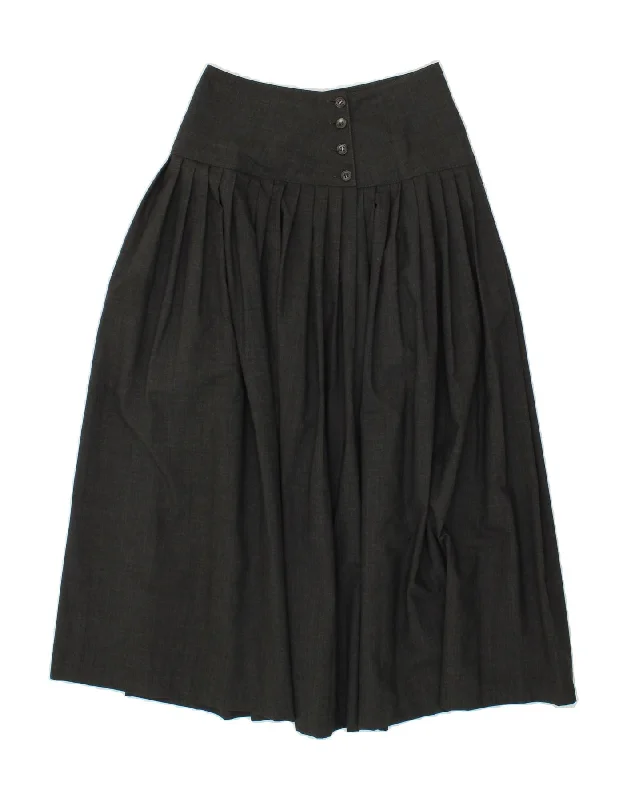 EMPORIO ARMANI Womens High Waist Flared Skirt IT 40 Small W26 Grey Wool cashmere skirt soft EMPORIO ARMANI Womens High Waist Flared Skirt IT 40 Small W26 Grey Wool cashmere skirt soft