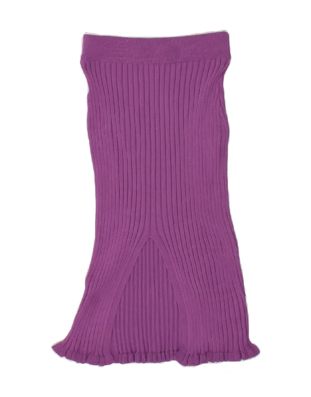 EXTYN Womens Knit Midi Skirt W28 Medium Purple Viscose lightweight skirt design