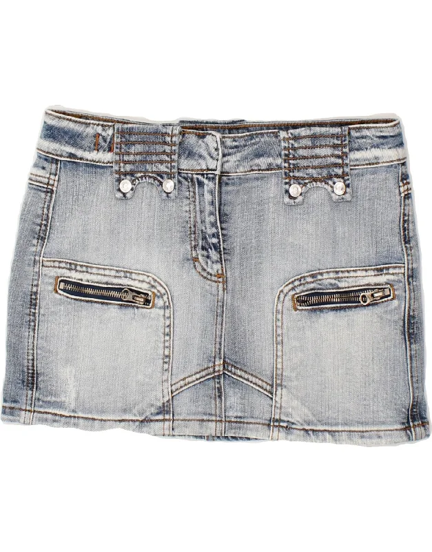 FRACOMINA Womens Low Waist Mini Denim Skirt IT 44 Medium W30 Blue Cotton velvet skirt plush FRACOMINA Womens Low Waist Mini Denim Skirt IT 44 Medium W30 Blue Cotton velvet skirt plush