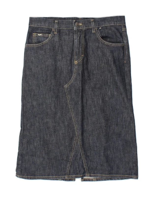 GAS Womens Denim Skirt Small W28  Navy Blue Cotton casual skirt length