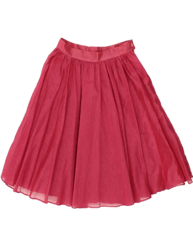 I BLUES Womens A-Line Skirt IT 40 Small W24 Pink Linen cashmere skirt fine