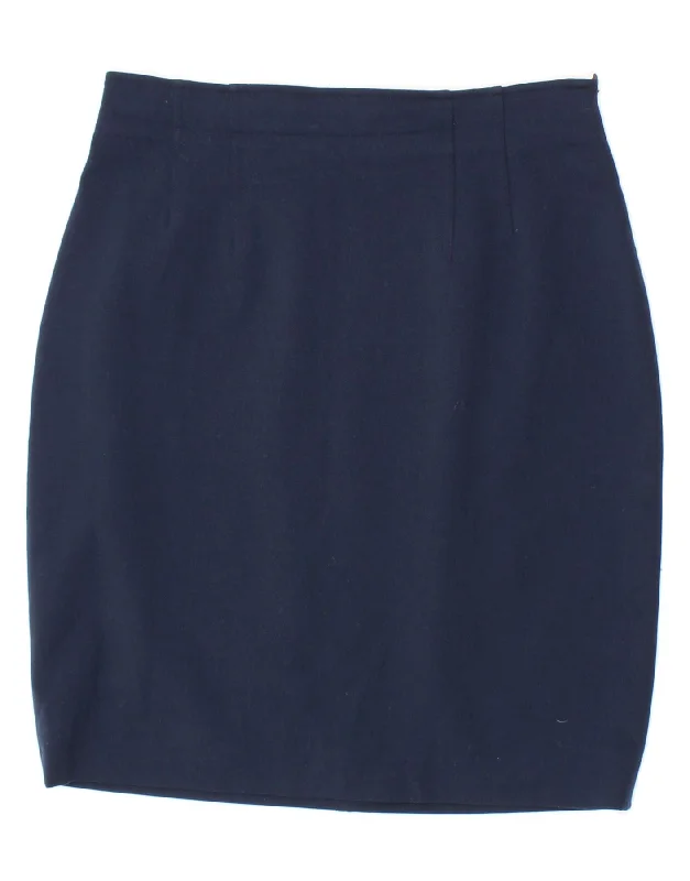 ICEBERG Womens Pencil Skirt IT 46 Large W30  Navy Blue seamless skirt comfort