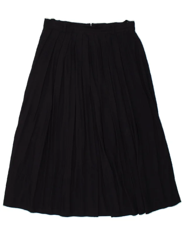 JOY Womens Pleated A-Line Skirt UK 14 Medium W30 Navy Blue Viscose linen skirt breathable JOY Womens Pleated A-Line Skirt UK 14 Medium W30 Navy Blue Viscose linen skirt breathable