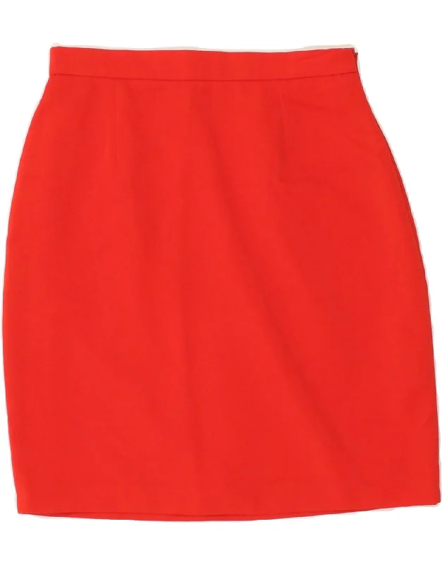 LAURA BIAGIOTTI Womens Pencil Skirt IT 42 Medium W24 Red corduroy skirt cozy