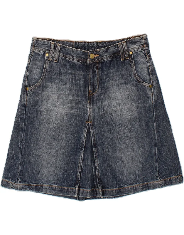 LEVI'S Womens Denim Skirt Large W34 Blue Cotton linen skirt natural