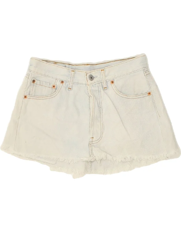 LEVI'S Womens Denim Skirt W30 Medium Blue Cotton wool skirt breathable