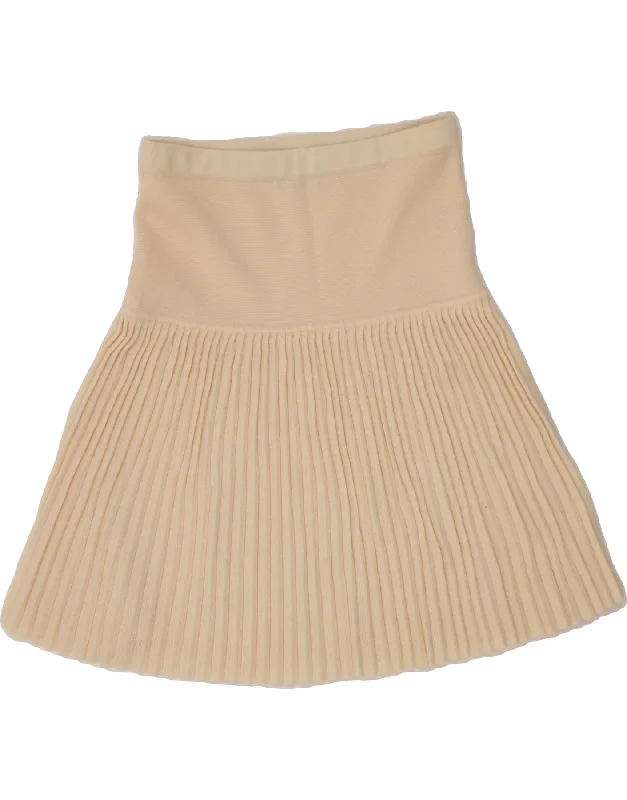 LUISA SPAGNOLI Womens A-Line Skirt Small W28 Off White Virgin Wool chiffon skirt delicate LUISA SPAGNOLI Womens A-Line Skirt Small W28 Off White Virgin Wool chiffon skirt delicate