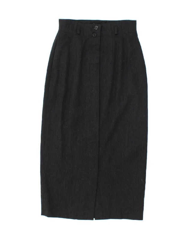 MARELLA Womens Maxi Skirt UK 12 Medium W34  Grey Wool wool skirt sturdy