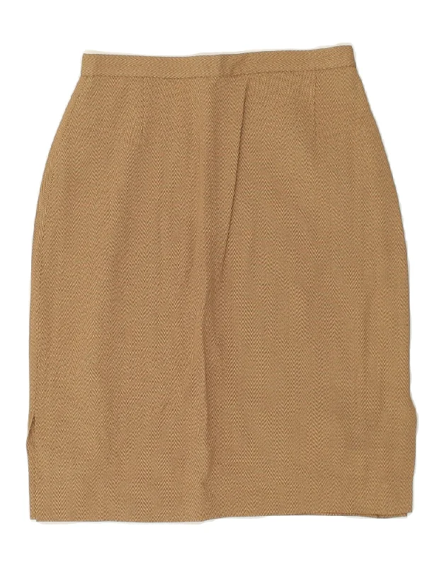 PENNY BLACK Womens Pencil Skirt UK 10 Small W26 Brown Chevron Acrylic cashmere skirt soft PENNY BLACK Womens Pencil Skirt UK 10 Small W26 Brown Chevron Acrylic cashmere skirt soft