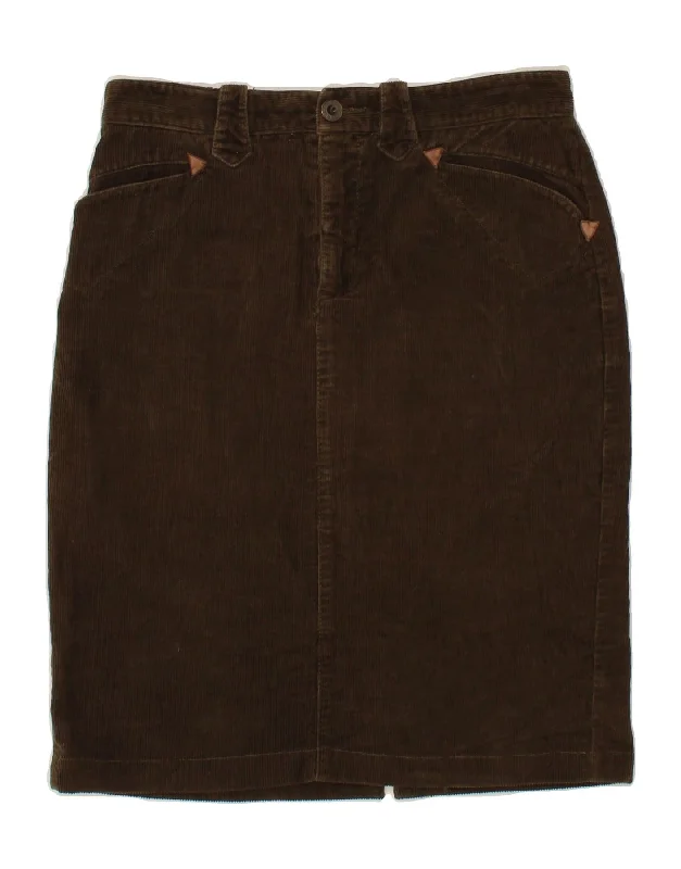 POLO RALPH LAUREN Womens Corduroy Skirt US 2 XS W28 Brown Cotton velvet skirt plush