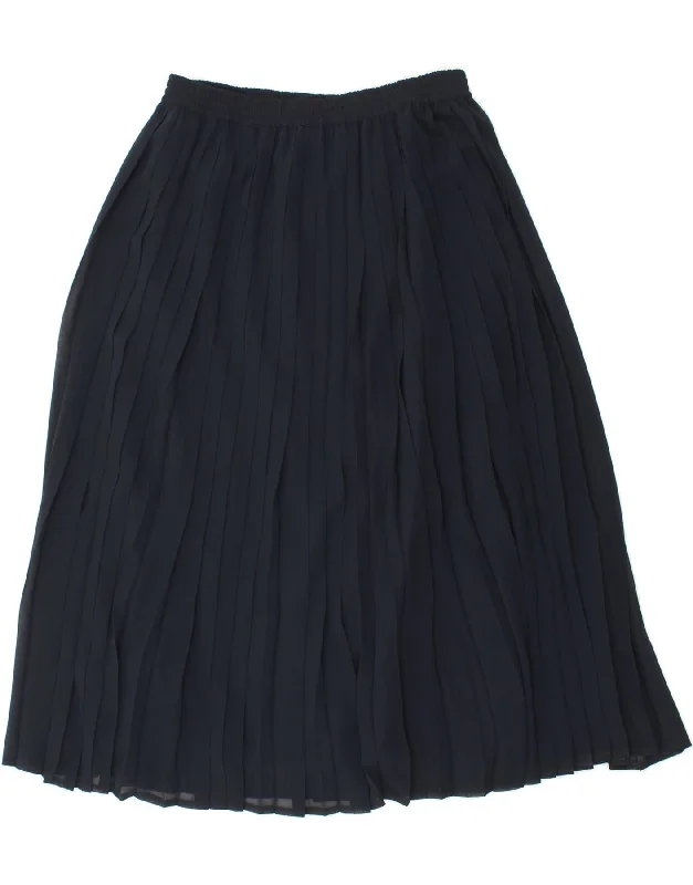RENATO BALESTRA Womens Pleated Skirt IT 46 Large W32 Navy Blue Acetate denim skirt stylish RENATO BALESTRA Womens Pleated Skirt IT 46 Large W32 Navy Blue Acetate denim skirt stylish