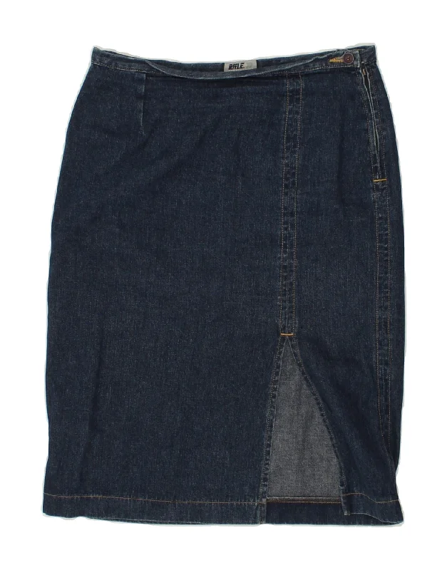 RIFLE Womens Denim Skirt W29 Medium Blue Cotton breathable skirt fabric