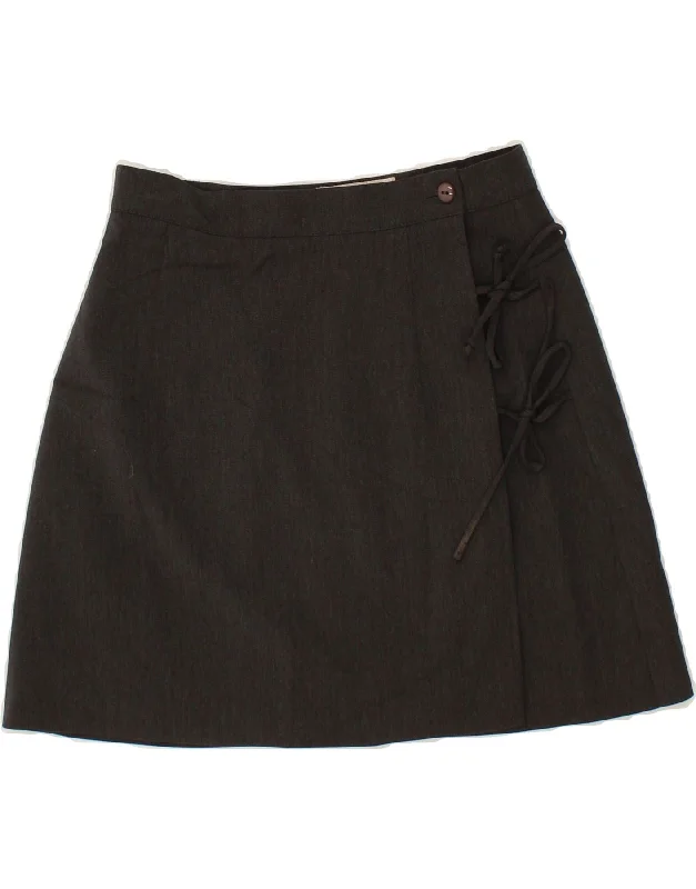SPORTSTAFF Womens A-Line Skirt Medium W26  Grey Polyester leather skirt bold