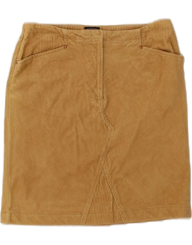 STEFANEL Womens Corduroy Skirt IT 44 Medium W30 Beige linen skirt breathable