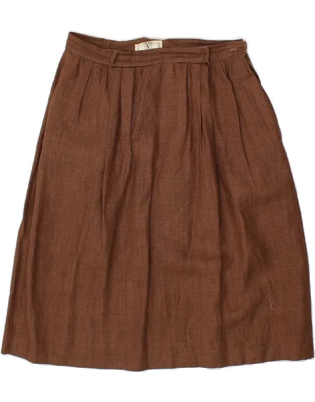 VALENTINO Womens A-Line Skirt W28 Medium Brown corduroy skirt cozy