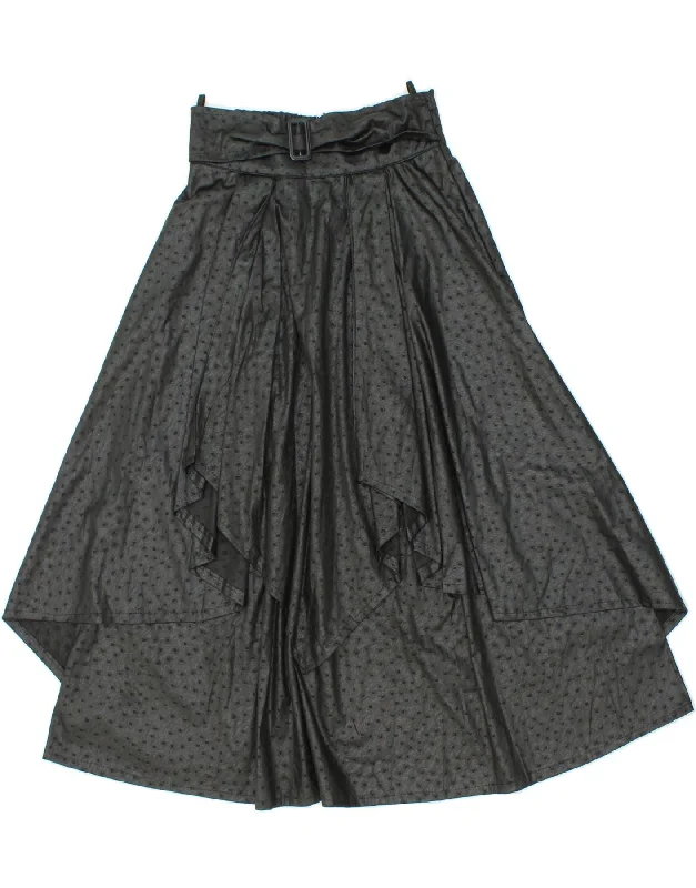 VINTAGE Womens A-Line Skirt W30 Medium Black Spotted cashmere skirt fine