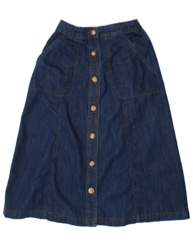 VINTAGE Womens Denim A-Line Skirt UK 10 Small W26 Navy Blue Cotton velvet skirt sumptuous VINTAGE Womens Denim A-Line Skirt UK 10 Small W26 Navy Blue Cotton velvet skirt sumptuous