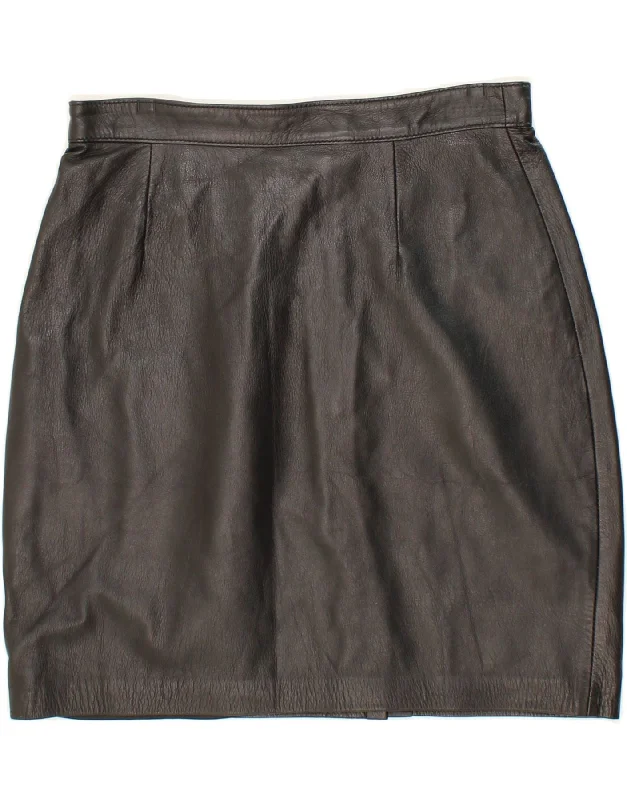 VINTAGE Womens High Waist Leather Skirt IT 46 Large W28 Black Leather cashmere skirt fine VINTAGE Womens High Waist Leather Skirt IT 46 Large W28 Black Leather cashmere skirt fine