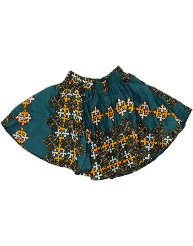 VINTAGE Womens Mini Skirt IT 40 Small W28 Green Argyle/Diamond athletic skirt fit