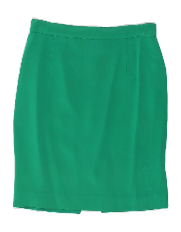 VINTAGE Womens Pencil Skirt W26 Small Green vintage skirt charm