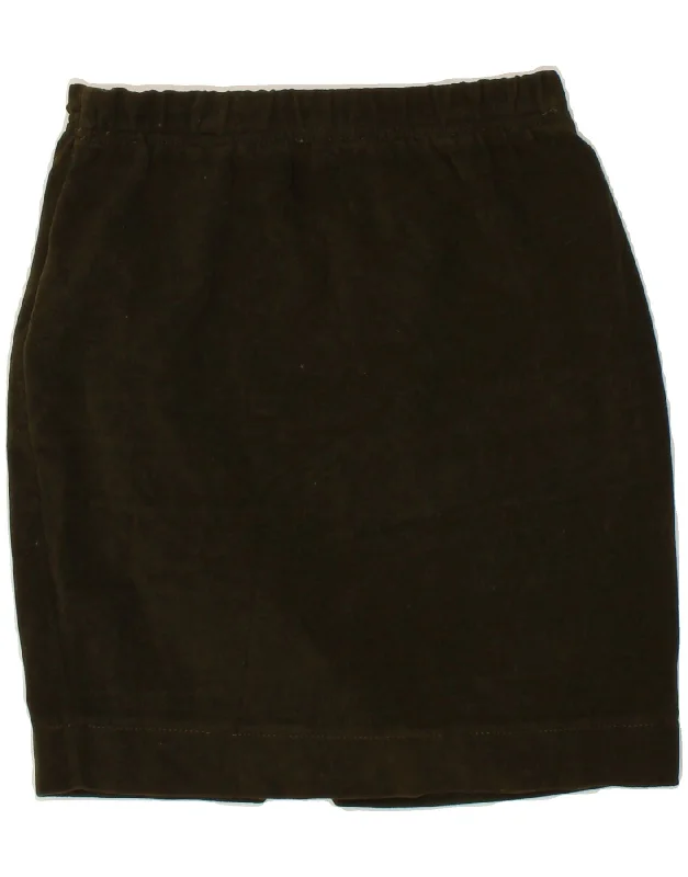VINTAGE Womens Pencil Skirt W26 Small Green Cotton lightweight skirt design
