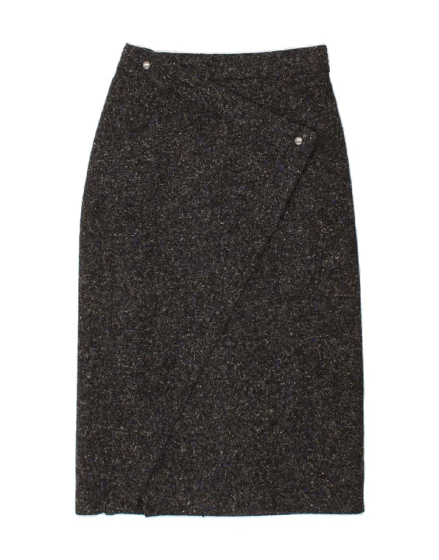 VINTAGE Womens Straight Skirt IT 42 Medium W26  Grey mini skirt trendy
