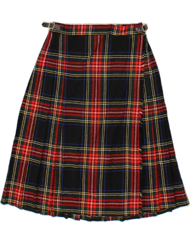 VINTAGE Womens Wrap Skirt UK 16 Large W32 Multicoloured Plaid Acrylic lace skirt intricate VINTAGE Womens Wrap Skirt UK 16 Large W32 Multicoloured Plaid Acrylic lace skirt intricate