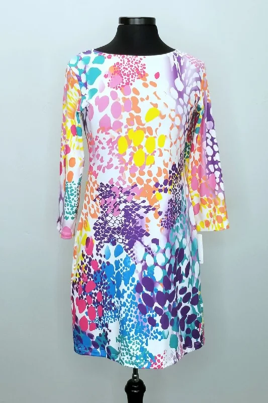 Animal Print 3/4 Sleeve Dress