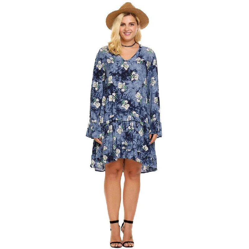 ANALUKE Bohemia Loose Flare Sexy Dress