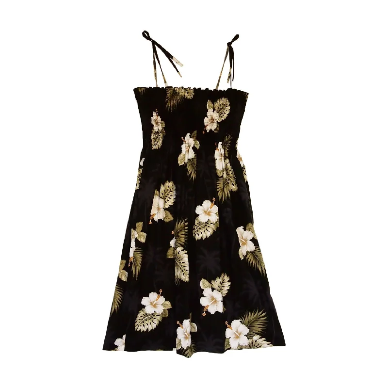 Blackberry Short Hawaiian Smocked Sundress