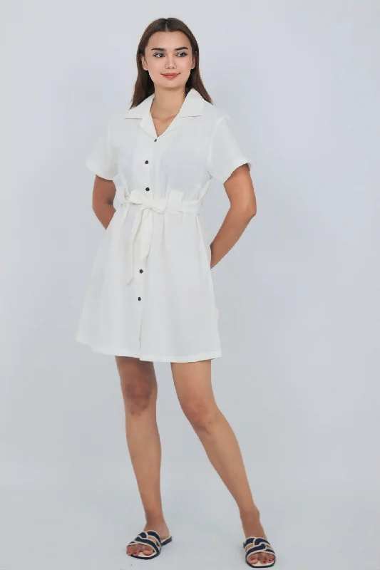 BUTTON DRESS WITH STRAP