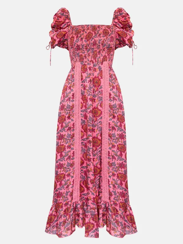 Camilla Dress in Magenta Rose