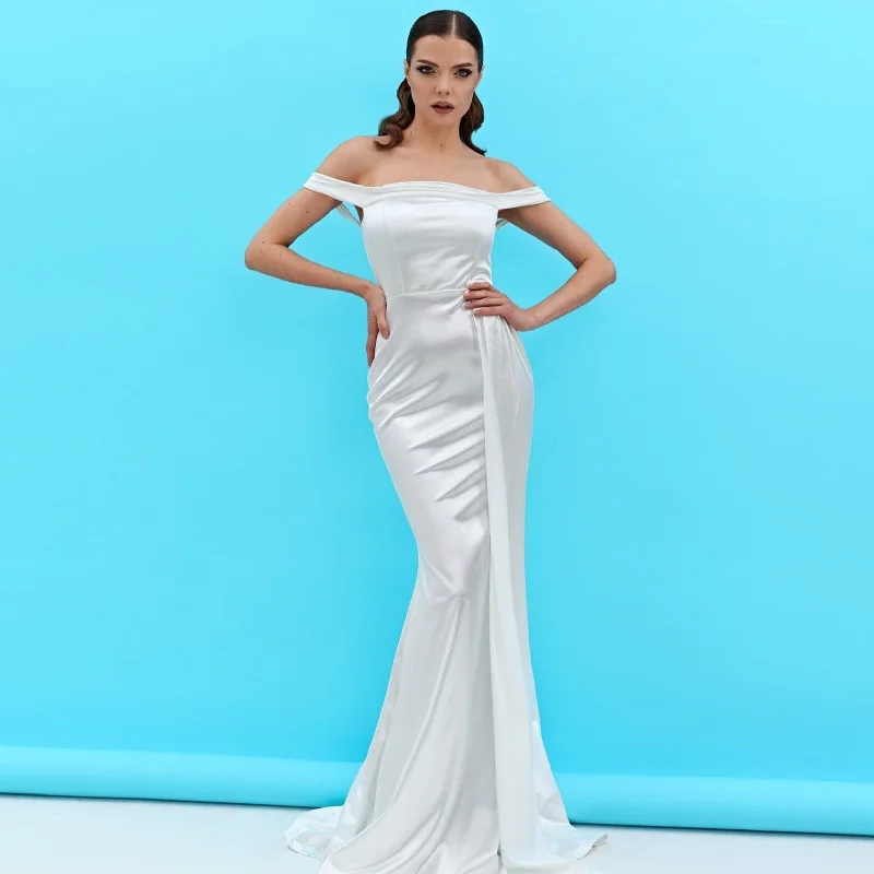 Cíntia White Satin Dress