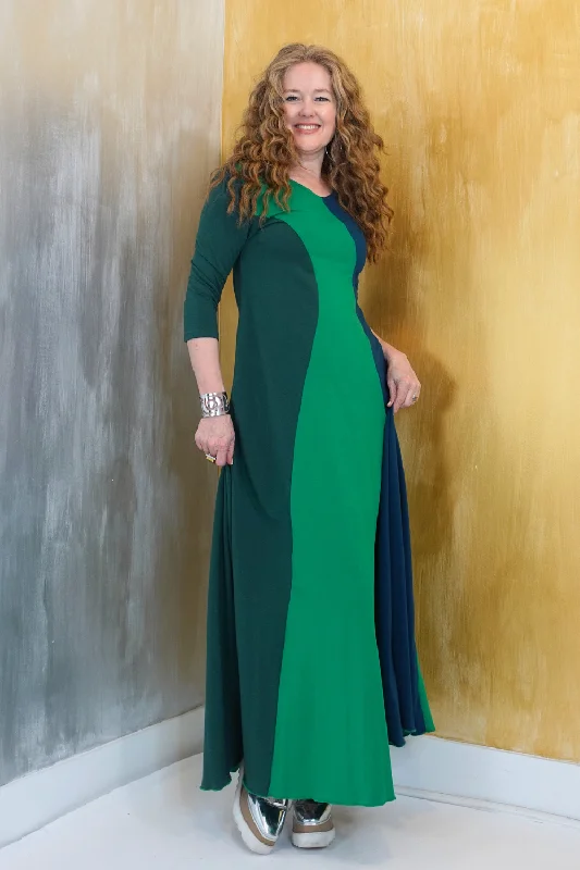 Elongating Panel Dress