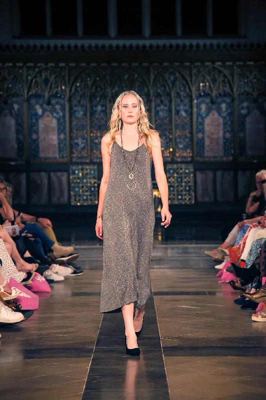 Emma Glitter Dress Grey