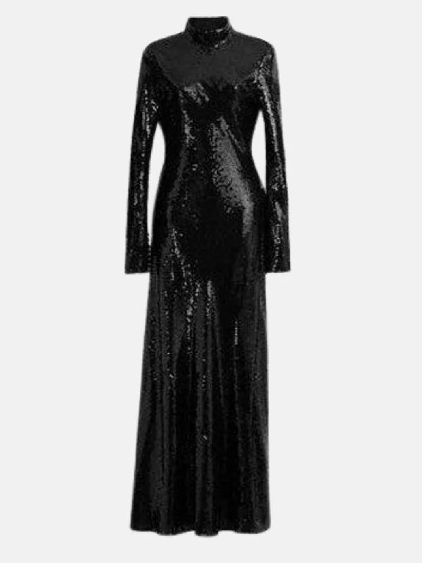 High Neck Sequin Dress