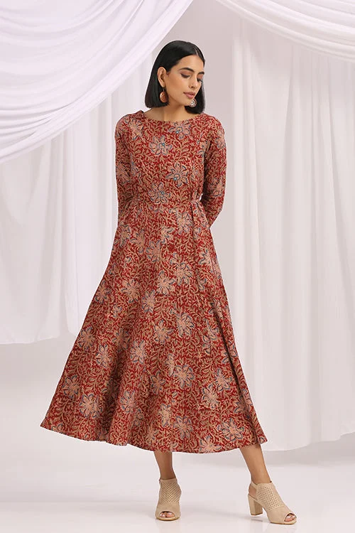 Okhai 'Khoobam' Hand Block Printed Kalamkari Dress