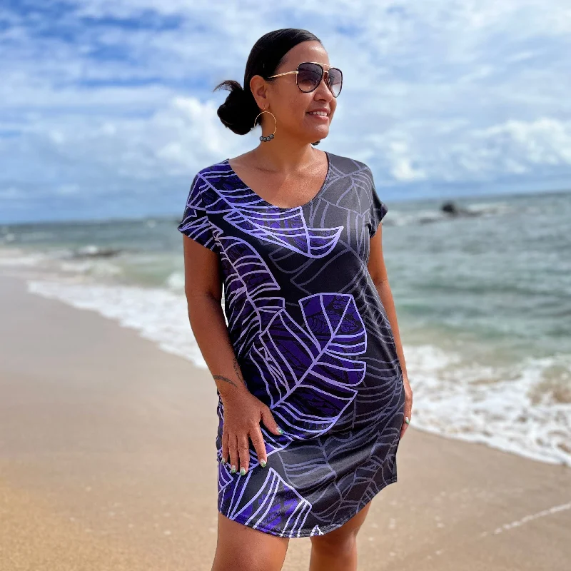 LAU CAP SLEEVE DRESS PURPLE